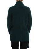 Green Cashmere Long Cardigan Sweater with Logo Details 44 IT Women - NuSea