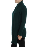 Green Cashmere Long Cardigan Sweater with Logo Details 44 IT Women - NuSea