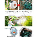 Greenfingers Water Hose Reel 20M Retractable Garden Brass Spray Gun Auto Rewind - NuSea