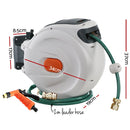 Greenfingers Water Hose Reel 20M Retractable Garden Brass Spray Gun Auto Rewind - NuSea