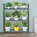 GREENHAVEN 3 Tier Metal Plant Stand - Sturdy Display Rack for Indoor and Outdoor Use - NuSea