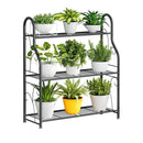 GREENHAVEN 3 Tier Metal Plant Stand - Sturdy Display Rack for Indoor and Outdoor Use - NuSea