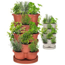 GREENHAVEN 5 - Tier Stackable Vertical Garden Planter Pots - Space - Saving Planting Solution - NuSea
