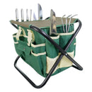 GREENHAVEN 7 Piece Garden Tool Set with Folding Stool - NuSea