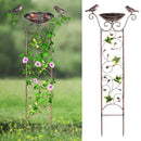 GREENHAVEN Bird Bath with Trellis for Climbing Plants - NuSea