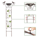 GREENHAVEN Bird Bath with Trellis for Climbing Plants - NuSea