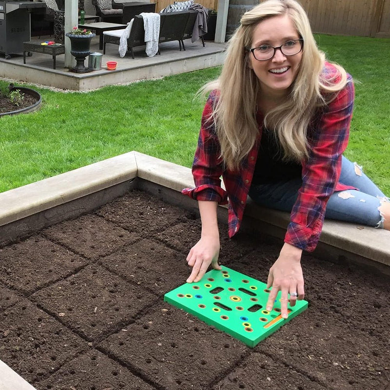 GREENHAVEN Seeding Square – Seed Spacer Tool for Optimal Plant Spacing - NuSea