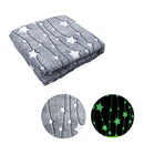 Grey Stars Glow in the Dark Throw Rug 125x152 cm - NuSea
