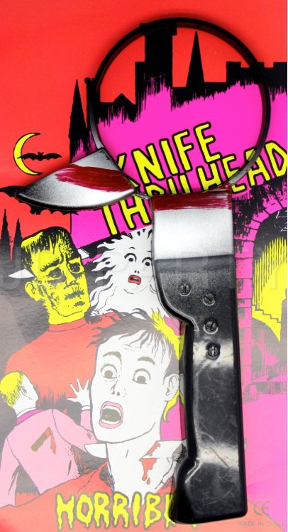 HALLOWEEN Fake Knife Through Head Horror Scary Headband Costume Party Zombie - NuSea