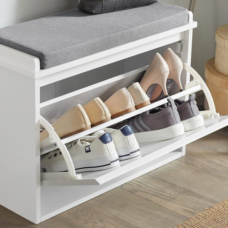 Hallway Shoe Bench Rack Cabinet Seat Cushion - NuSea