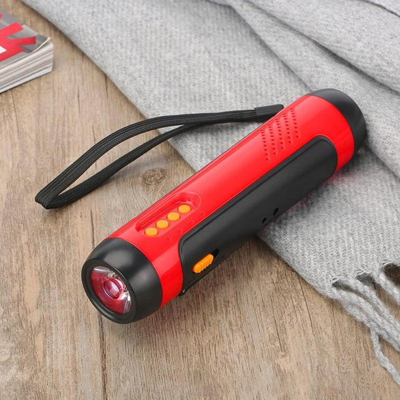 Hand Crank Solar FM Radio Flashlight and Emergency Charger - NuSea