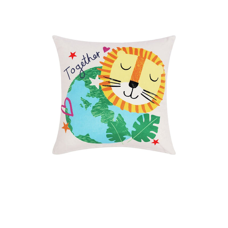 Happy Kids Our Planet Filled Square Cushion - NuSea