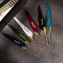 Harry Potter Vintage Feather Dip Pen Writing Set with ink Calligraphy Quill Pen Gifts - NuSea