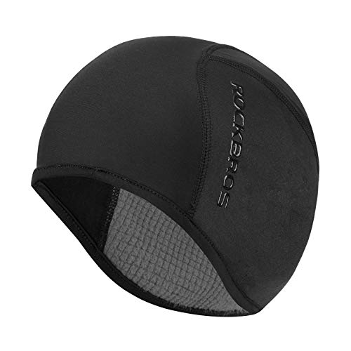 Helmet Fleece Inner Liner Cycling Skull Cap Winter Thermal MTB Mountain Cycling Cap for Men Women Headwear for Running Skiing & Winter Sports BLACK Rockbros - NuSea