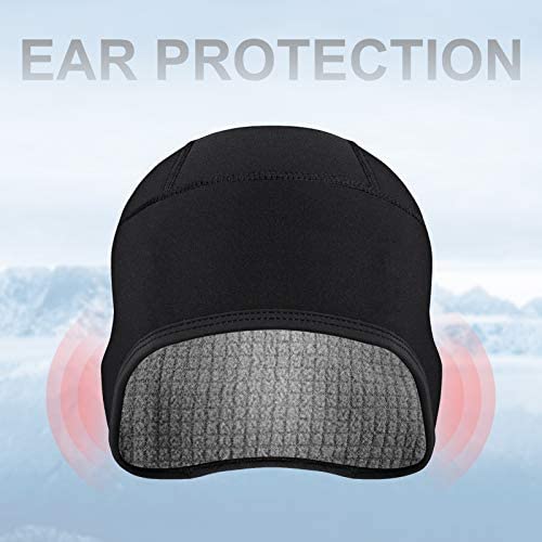 Helmet Fleece Inner Liner Cycling Skull Cap Winter Thermal MTB Mountain Cycling Cap for Men Women Headwear for Running Skiing & Winter Sports BLACK Rockbros - NuSea