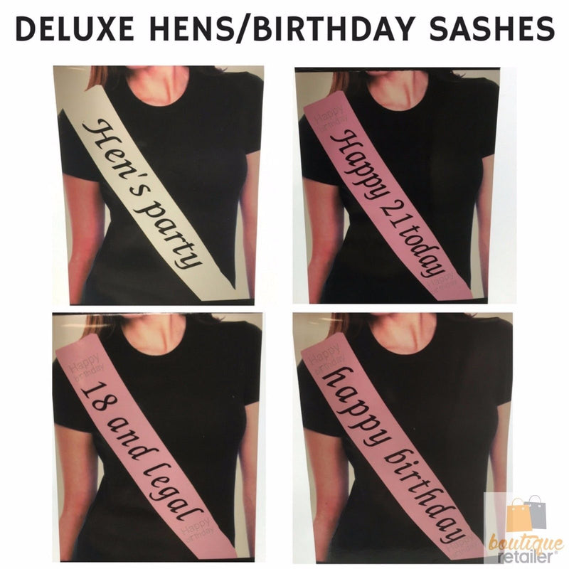 Hen's Night Bridal Sash Bride Happy Birthday 18th 21st Party Night Girls - NuSea