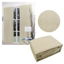 Home Innovations Pair of Faux Linen Blockout Pinch Pleat Curtains Linen to Fit 180 x 221cm - NuSea