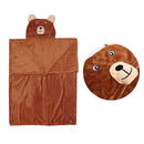 Hooded Wrap & Snuggle Animal Blanket Throw Rug Bear - NuSea
