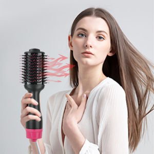 Hot Air One - Step Hair Dryer Negative Ion Anti - Frizz Blowout for Drying,Straightening, Curling and Volumizer (AU Plug) - NuSea