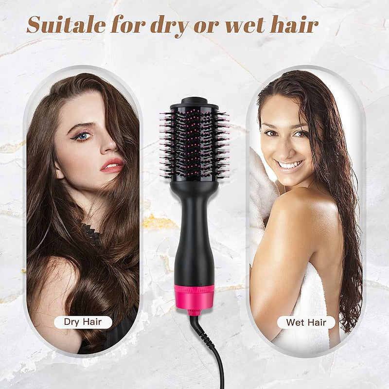 Hot Air One - Step Hair Dryer Negative Ion Anti - Frizz Blowout for Drying,Straightening, Curling and Volumizer (AU Plug) - NuSea