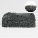 Hotel Living Long Hair Faux Fur Throw Rug Grey - NuSea