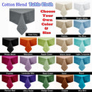 Hoydu Cotton Blend Table Cloth 150cm x 225cm - IVORY - NuSea