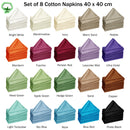 Hoydu Set of 8 Cotton Napkins Marshmallow - NuSea