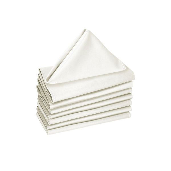 Hoydu Set of 8 Poly Cotton Napkins Bright White - NuSea