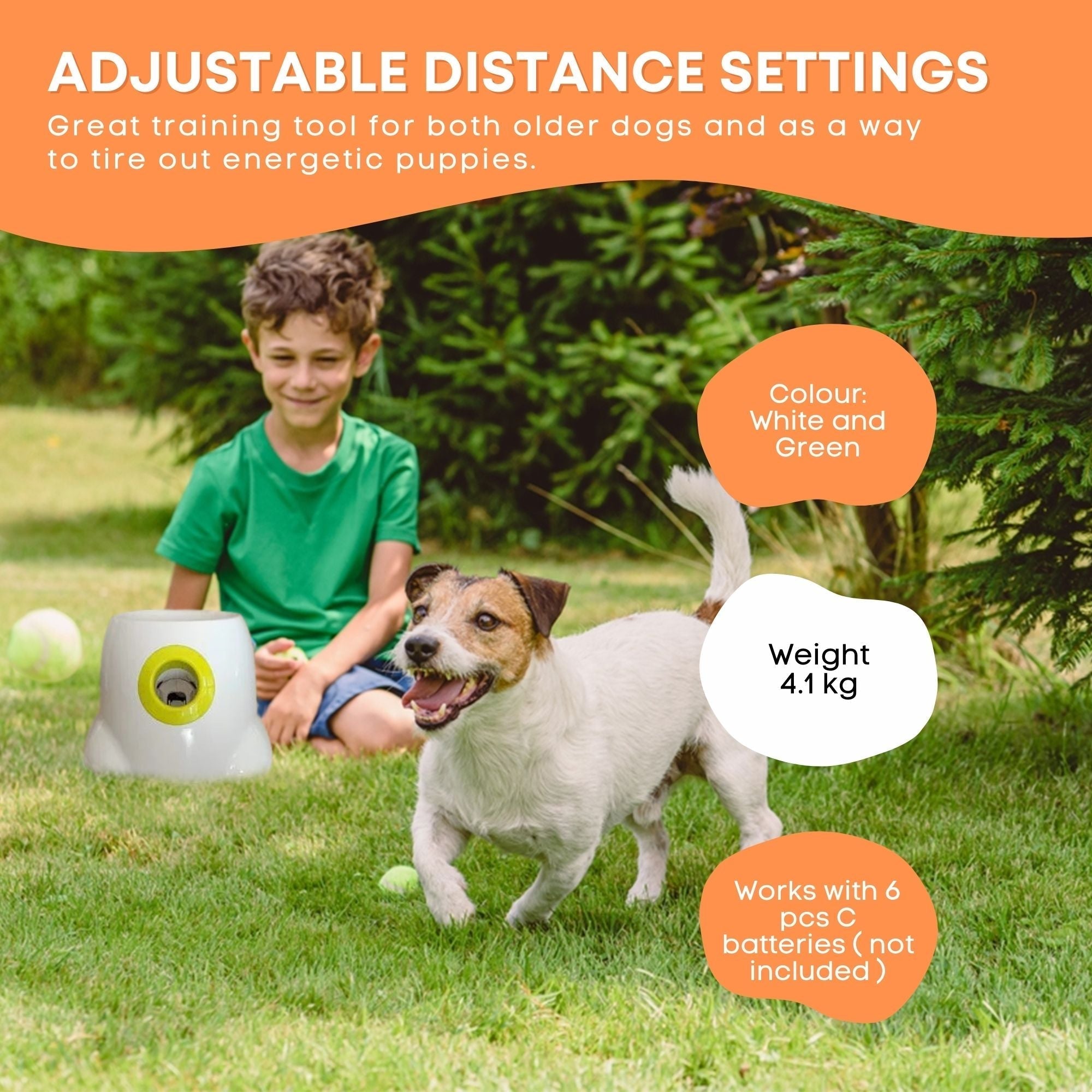 Hyper Fetch Maxi Dog Ball Thrower - Large Interactive Pet Toy Launcher - NuSea