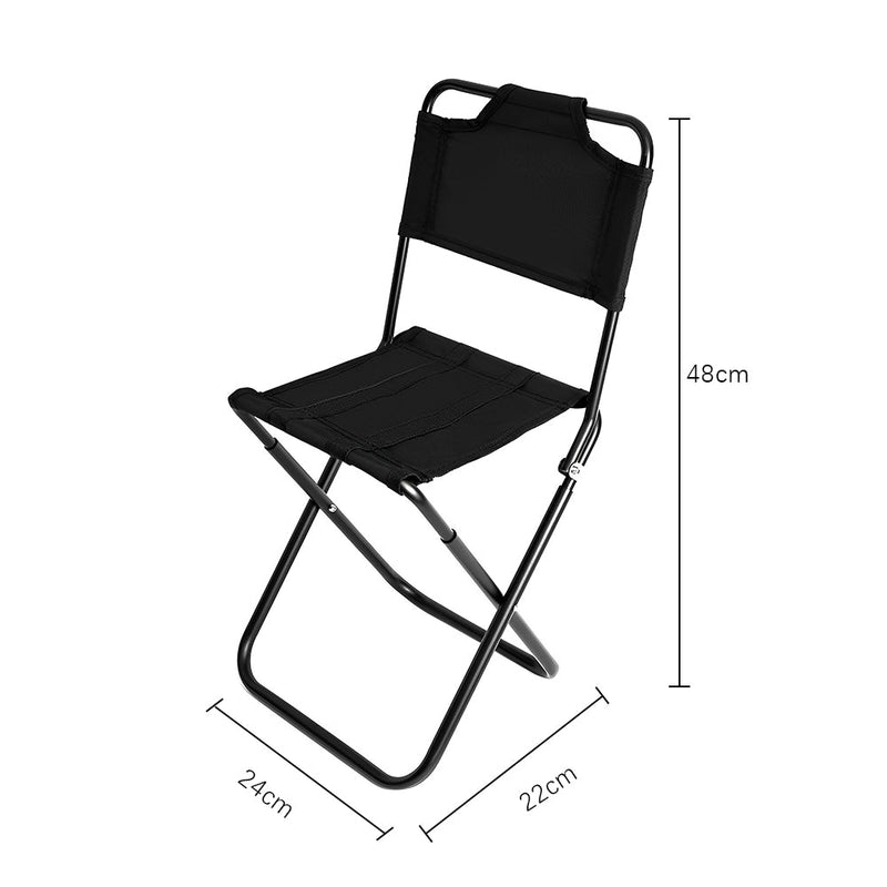 HYPERANGER Aluminum Portable Folding Camp Chair - Black - NuSea