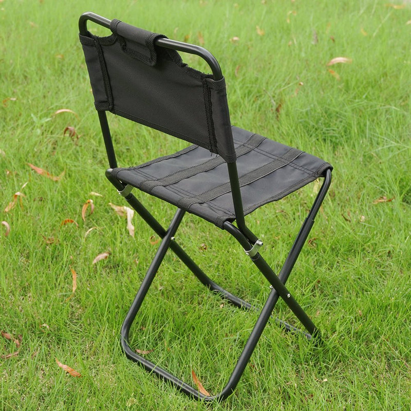 HYPERANGER Aluminum Portable Folding Camp Chair - Black - NuSea