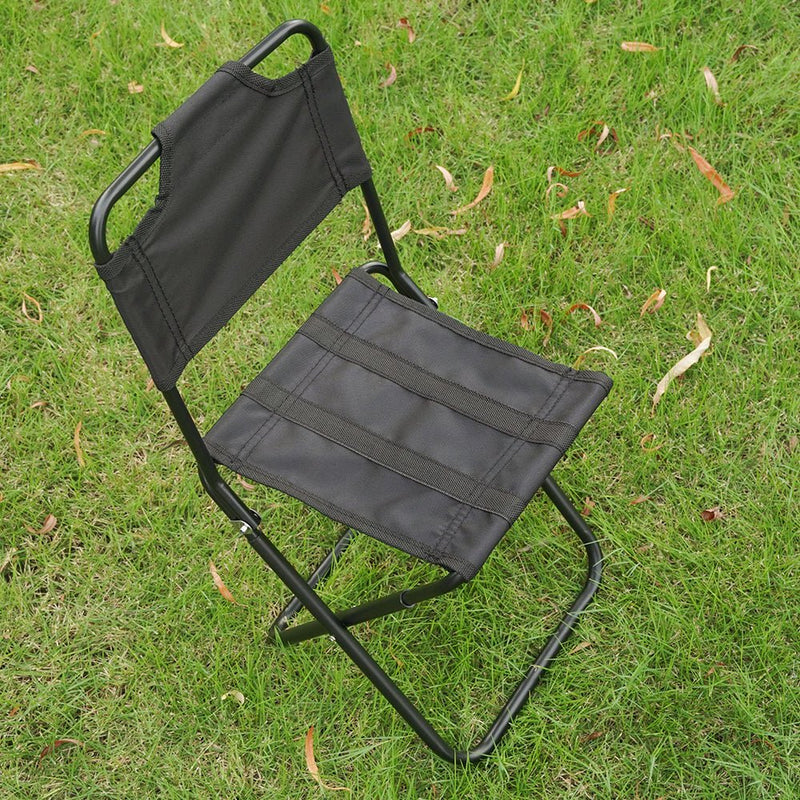 HYPERANGER Aluminum Portable Folding Camp Chair - Black - NuSea