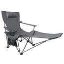 HYPERANGER Camping Chair with Foot Rest | Adjustable Sit and Lie Folding Chair for Ultimate Comfort - NuSea