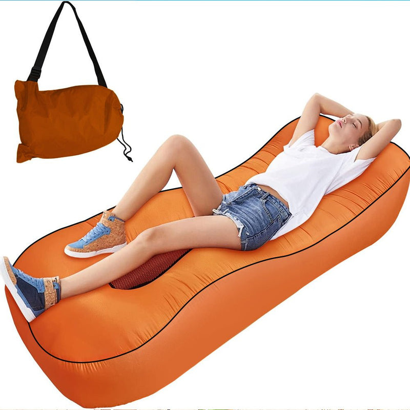 HYPERANGER Ergonomic Inflatable Lounger Beach Bed Camping Air Sofa - NuSea
