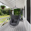 HYPERANGER Hammock Chair Hanging Rope Swing with 2 Cushions - NuSea