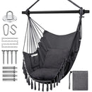 HYPERANGER Hammock Chair Hanging Rope Swing with 2 Cushions - NuSea