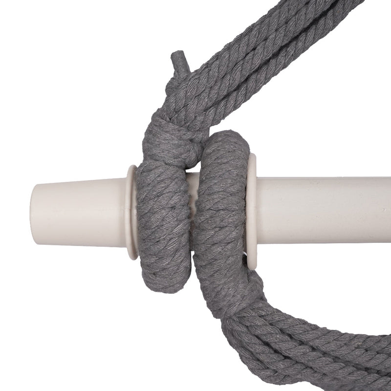 HYPERANGER Hammock Chair Hanging Rope Swing with 2 Cushions - Grey - NuSea