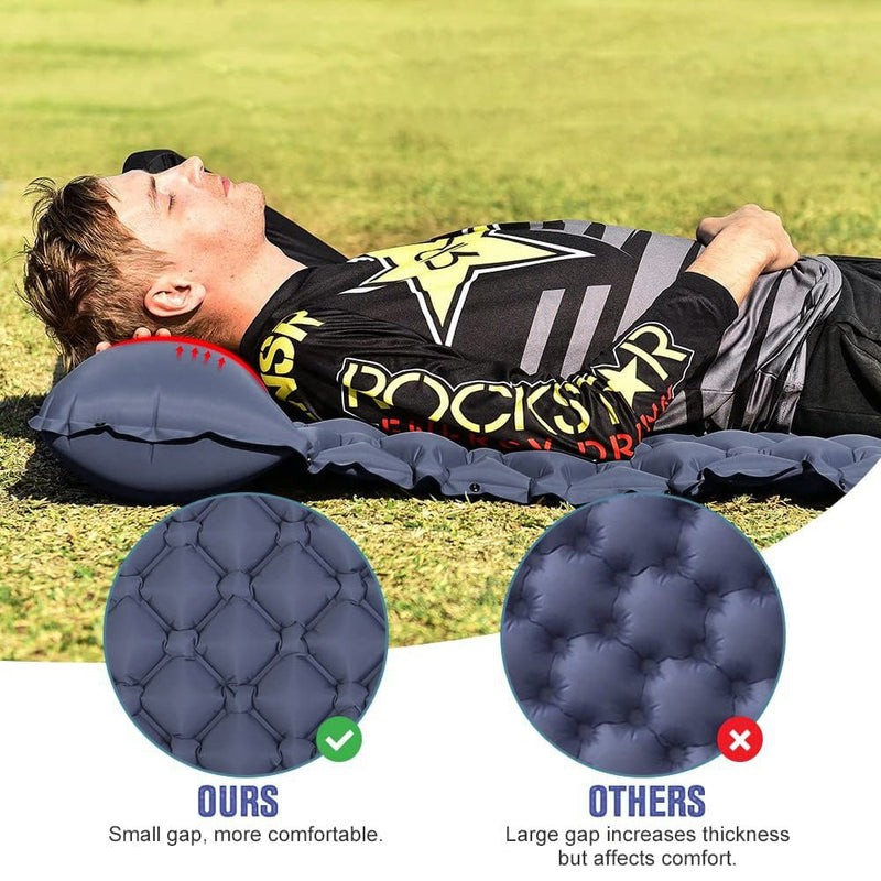 HYPERANGER Inflatable Sleeping Pad for Camping with Built - in Pump - NuSea