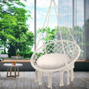 HYPERANGER Macrame Swing Chair Hanging Cotton Rope Hammock Chair - NuSea