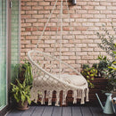 HYPERANGER Macrame Swing Chair Hanging Cotton Rope Hammock Chair - NuSea