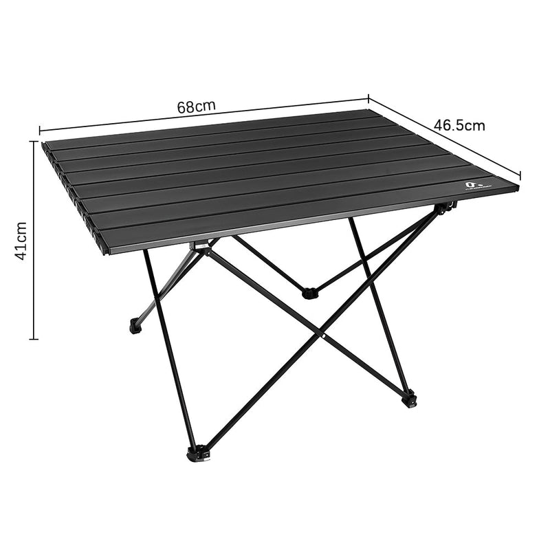 HYPERANGER Portable Aluminum Alloy Camping Folding Picnic Table - NuSea
