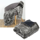 IDC Homewares Luxury Wolf Faux Fur Throw 125 x 150cm - NuSea