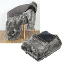 IDC Homewares Luxury Wolf Faux Fur Throw 125 x 150cm - NuSea