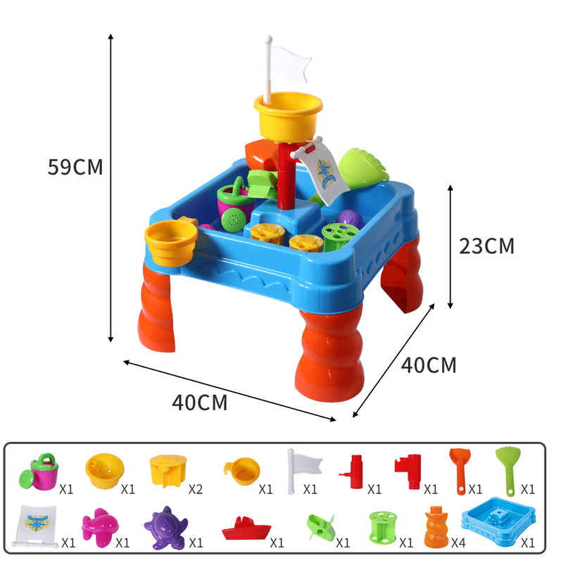 21pc Kids Sand Water Activity Play Table-1910112571223052290