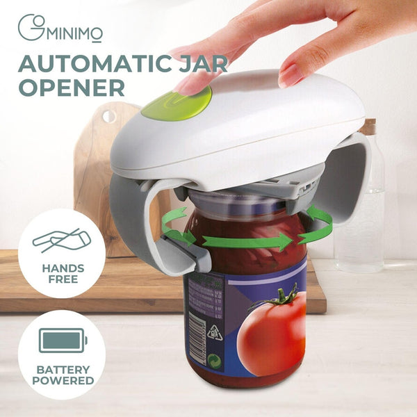 GOMINIMO Automatic Jar Opener for Kitchen Battery Operated White