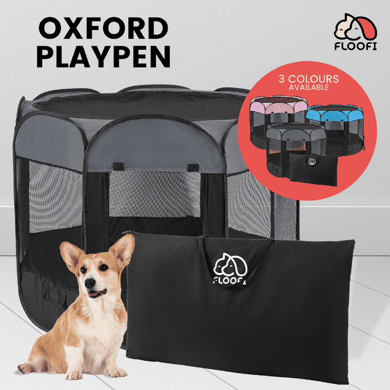 Floofi Oxford Playpen 120cm Grey