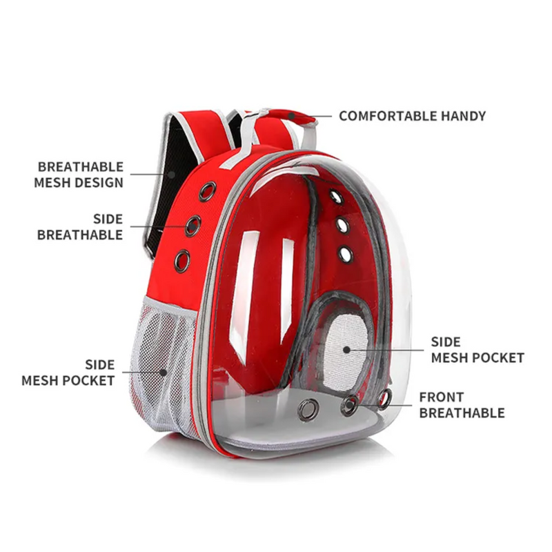 Floofi Expandable Space Capsule Backpack - Model 1 (Red)