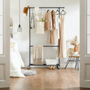 Industrial Clothing Rack Wheels Double Rod - NuSea