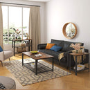 Industrial Side Table 2 - Tier With Mesh and Metal Frame Rustic Brown - NuSea