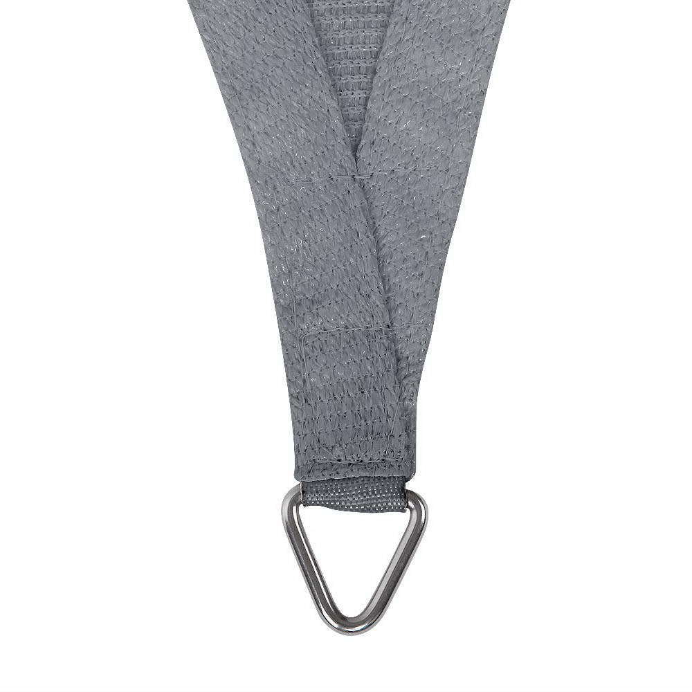 Instahut Shade Sail 5x5x5m Triangle 280GSM 98% Grey Shade Cloth - NuSea